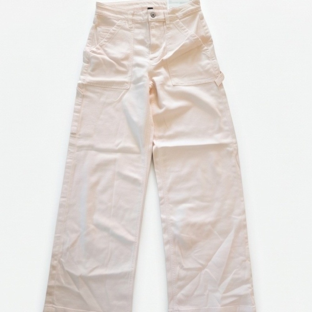 American Eagle 6 Super High-Rise Baggy Wide Leg Jeans Pale Pink 28W NWT - Picture 16 of 16